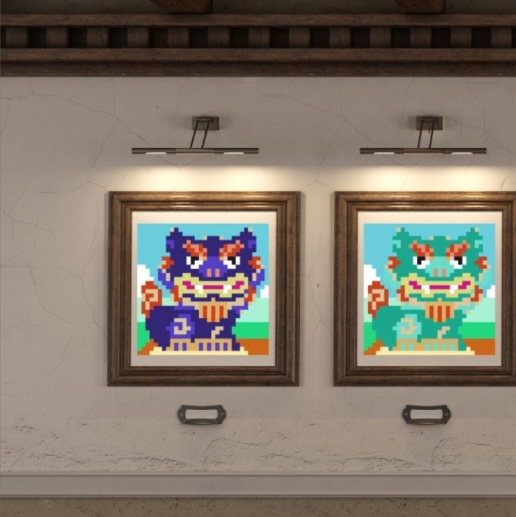 pixelshisasnft's tweet photo. PixelShisas always get along well in pairs.

#NFTs https://t.co/Xp7f3Uykws