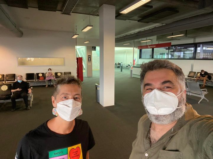 ASRC1's tweet image. We are in Canberra to try &amp;amp; stop the Morrison Government’s racist deportation bill targeting migrants, refugees &amp;amp; families. It’s #budgetweek so we will also be keeping an eye on further misuse of tax payers funds to harm refugees. Wish us luck. 🙏🏼 Jana and Kon