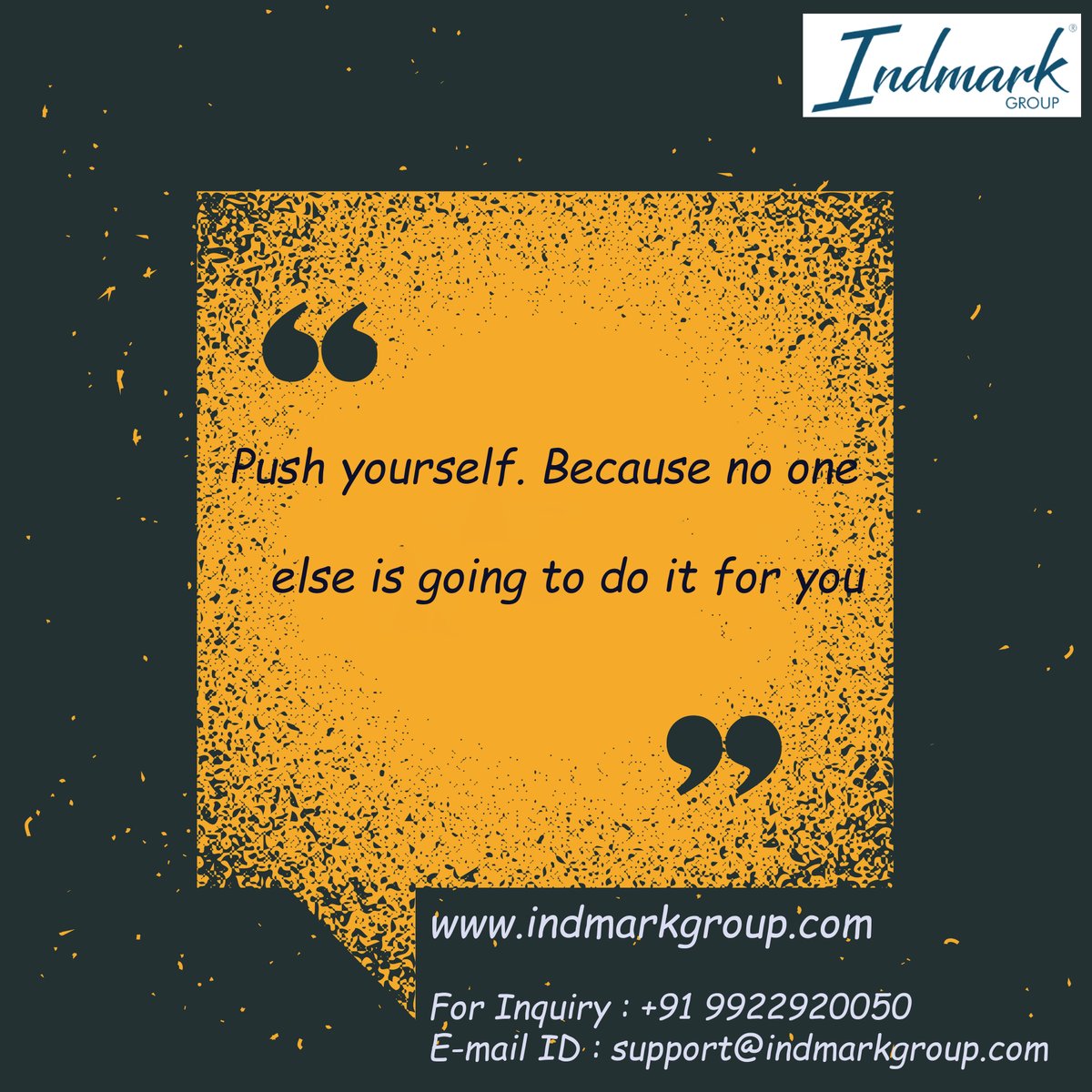 indmarkgroup's tweet photo. #MondayMotivation
Push yourself. Because no one else is going to do it for you. https://t.co/As15UzdwB8
#squarefiberdrums #hotdipgalvanizing #CableTrays #government #punemetro #galvanizing #india #manufacturer #supplier #worldwide #logistics #Industry #Facts #construction https://t.co/oP2ABQFsvv
