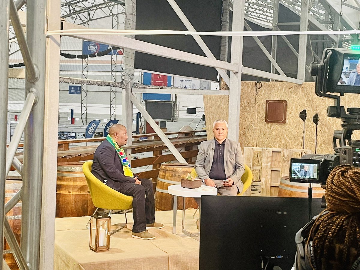 HigherEduGovZA's tweet photo. #Day4 WorldSkills South Africa Team Leader, Mr David Mohlamme on Good Morning Namibia earlier this morning. The interview focused on all things skills development and WorldSkills Africa Competition. #worldskillsafricacompetition2022 https://t.co/H8QYvh185t