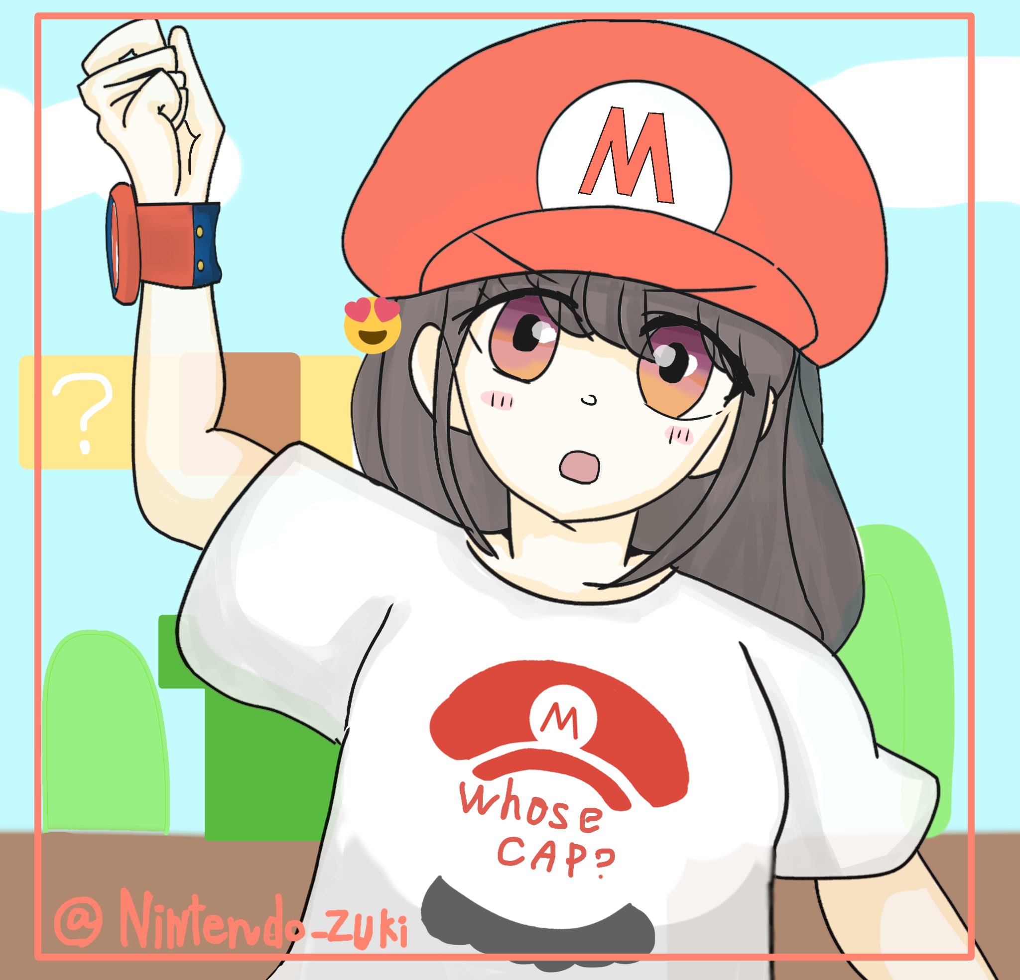 ちとせ 任天堂ファン らくがき Usjのマリオで楽しむ女の子 お金と時間の都合上で行けないけど本気で行きたい その結果 絵まで描いちゃったよ 絵の方は 同じテーマでもう1枚描く予定 次回の方が絵のクオリティは高い と思う イラスト