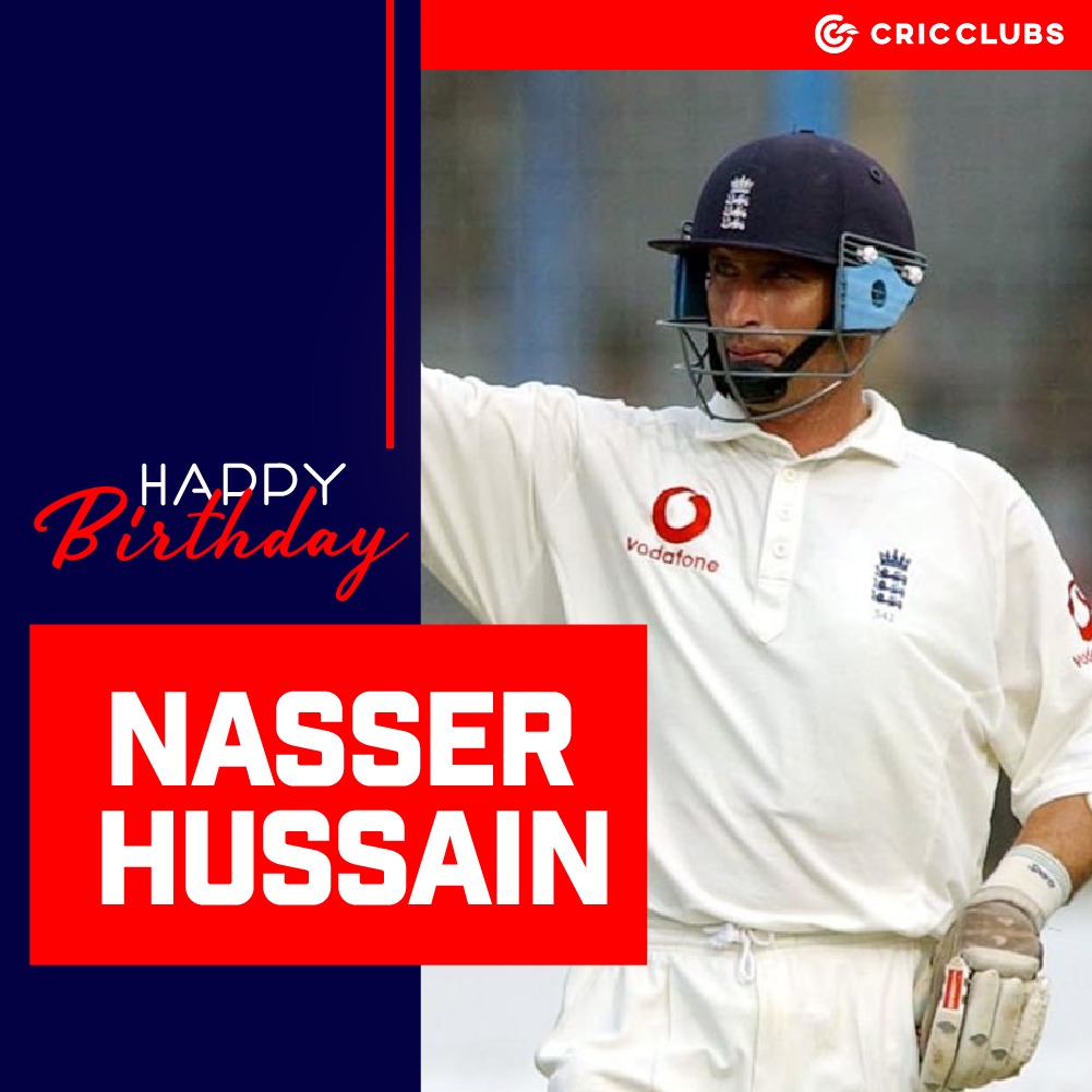 Here\s wishing the former England skipper \Nasser Hussain\ a very Happy Birthday 
