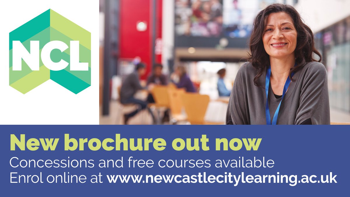 nclcitylearning's tweet photo. It's here! Our new brochure is out today, so get online and sign up to a course for the upcoming term.
Brochure https://t.co/w5GPhbQBAA
Enrol on a course https://t.co/pHVYVsutnd
Need some assistance? Call 0191 2773520 or 0191 2782818 from 8.30am - 4.30pm Monday to Friday. https://t.co/wjkRo6GNQf
