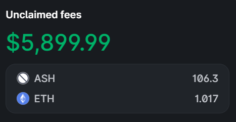 Thank you $ASH flippers sending me 1% of your txns in the last 2 hours