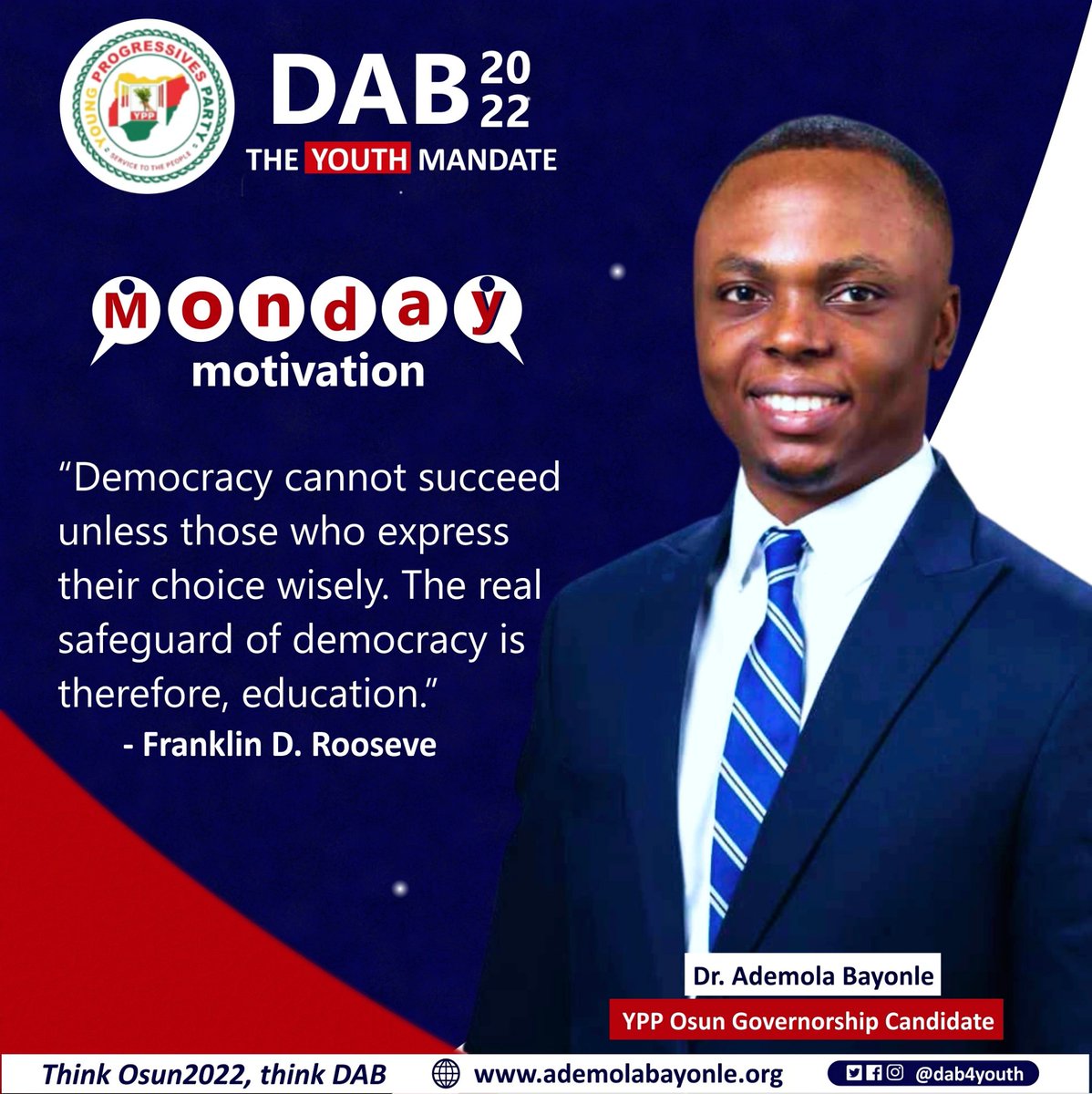 Enjoy the week!

But, remember people who brought us where we are do not have the capacity to do any better...

#YouthMandate
#Osun2022