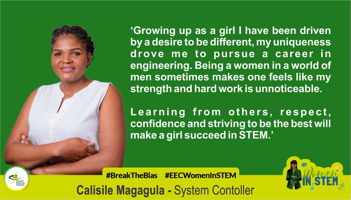 EecEswatini's tweet photo. #EECWomenInSTEM lending their voices to #BreakTheBias in the workplace and our communities beyond International Women's Day. https://t.co/vvIB8TMIdH