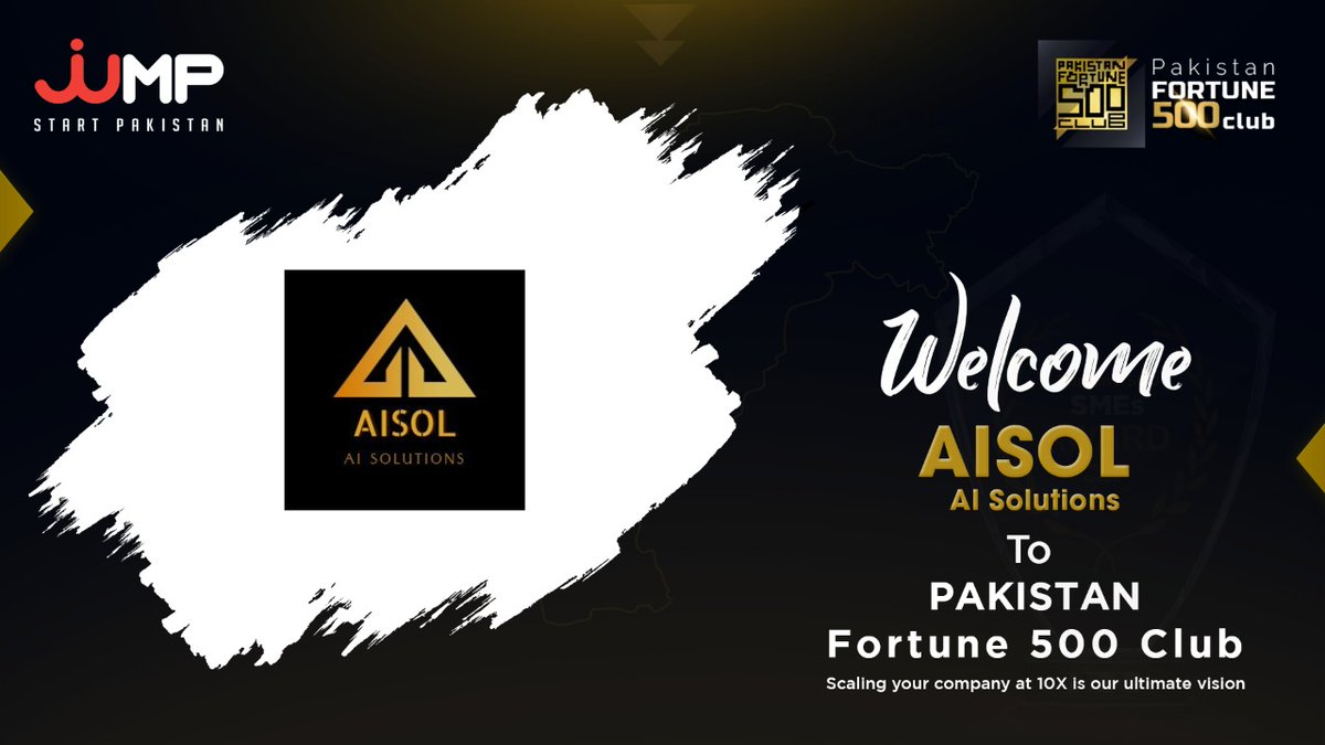 JumpStart Pakistan (@jumpstartpk) on Twitter photo We proudly welcome Aisol to Pakistan Fortune 500 - Scaling at 10X is our ultimate vision.
Aisol is Artificial Intelligence based robotic company located in Karachi and Islamabad, Pakistan.
@Sadaqatmobeeny1 <a href="/kmzuberi/">Khurram Zuberi</a> We proudly welcome Aisol to Pakistan Fortune 500 - Scaling at 10X is our ultimate vision.
Aisol is Artificial Intelligence based robotic company located in Karachi and Islamabad, Pakistan.
@Sadaqatmobeeny1 <a href="/kmzuberi/">Khurram Zuberi</a>