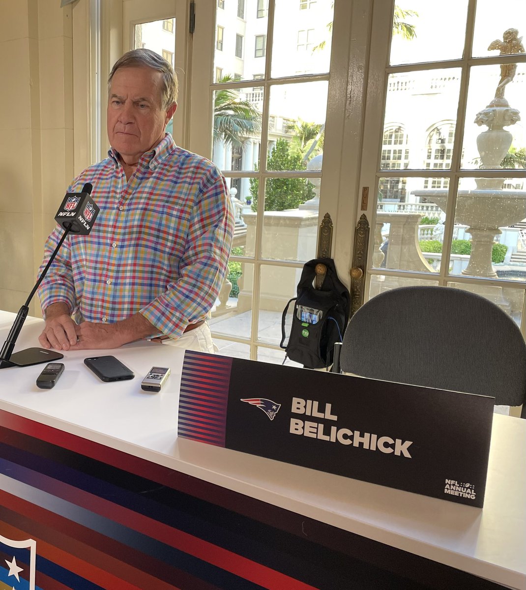 BenVolin's tweet image. Belichick on entering his 23rd year with the Patriots: “I enjoy it.”