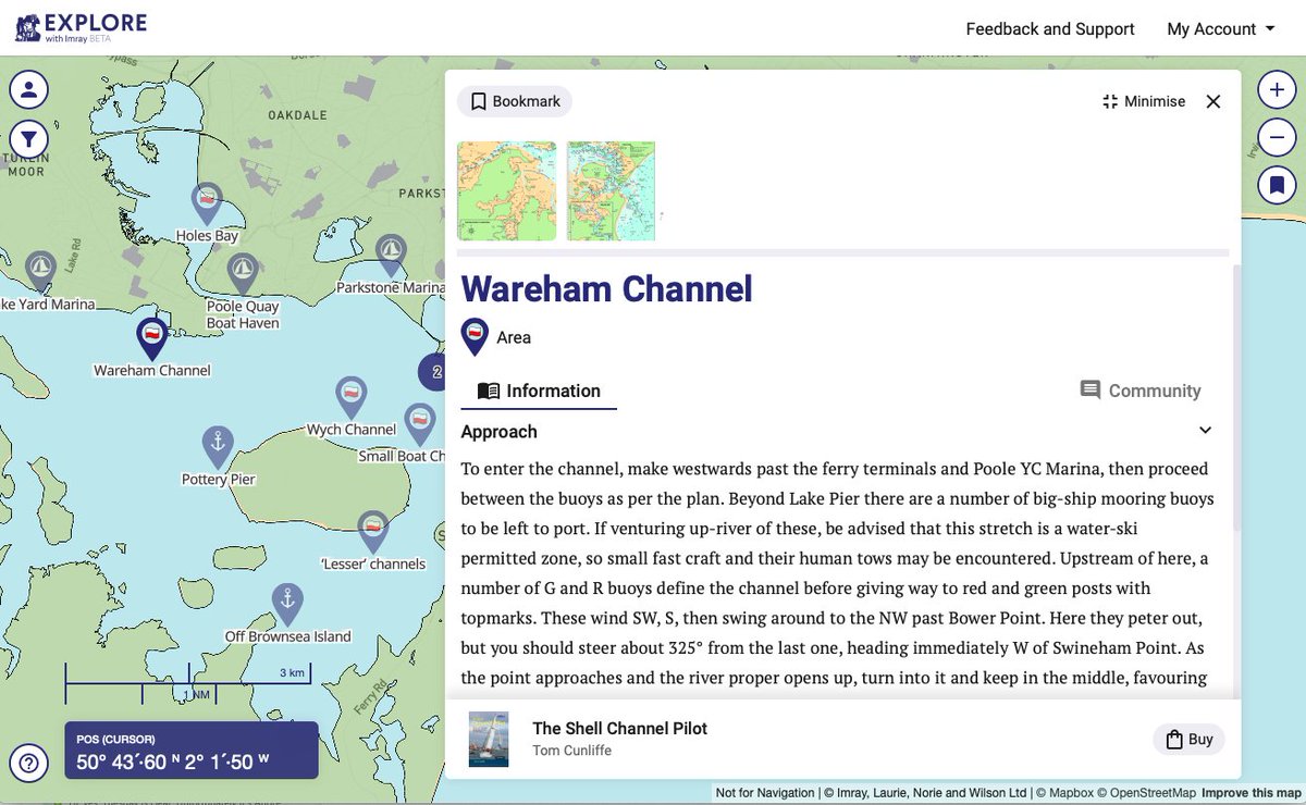 imraynautical's tweet photo. A treasure trove of sailing directions, chartlets, photos, harbour and anchorage information by expert Imray authors is now available online for almost 6000 locations!
 
Free trial at https://t.co/Ik5jQ6q99k

#sailing #yachting #pilotage #library #community #cruisingguide https://t.co/jTrWhTPkBC