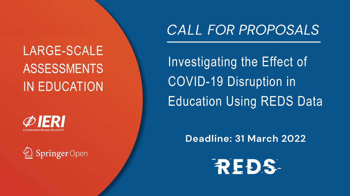 iea_education's tweet photo. Only a few days left to submit your proposal to the #LSAE journal for a special issue on international education disruption using #REDS data. We look forward to receiving your submissions! Find out more: https://t.co/M4oNkc85zd
#ILSA #EdResearch @EU_Commission @SpringerEdu https://t.co/ZNim8Ov32e