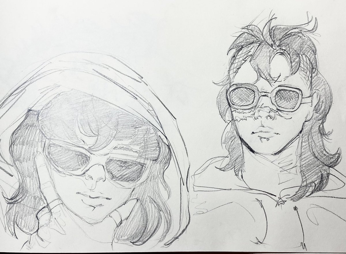 по случаю дня рождения милашки @genyaloveu накидал нас с ним, вот таких модных😎