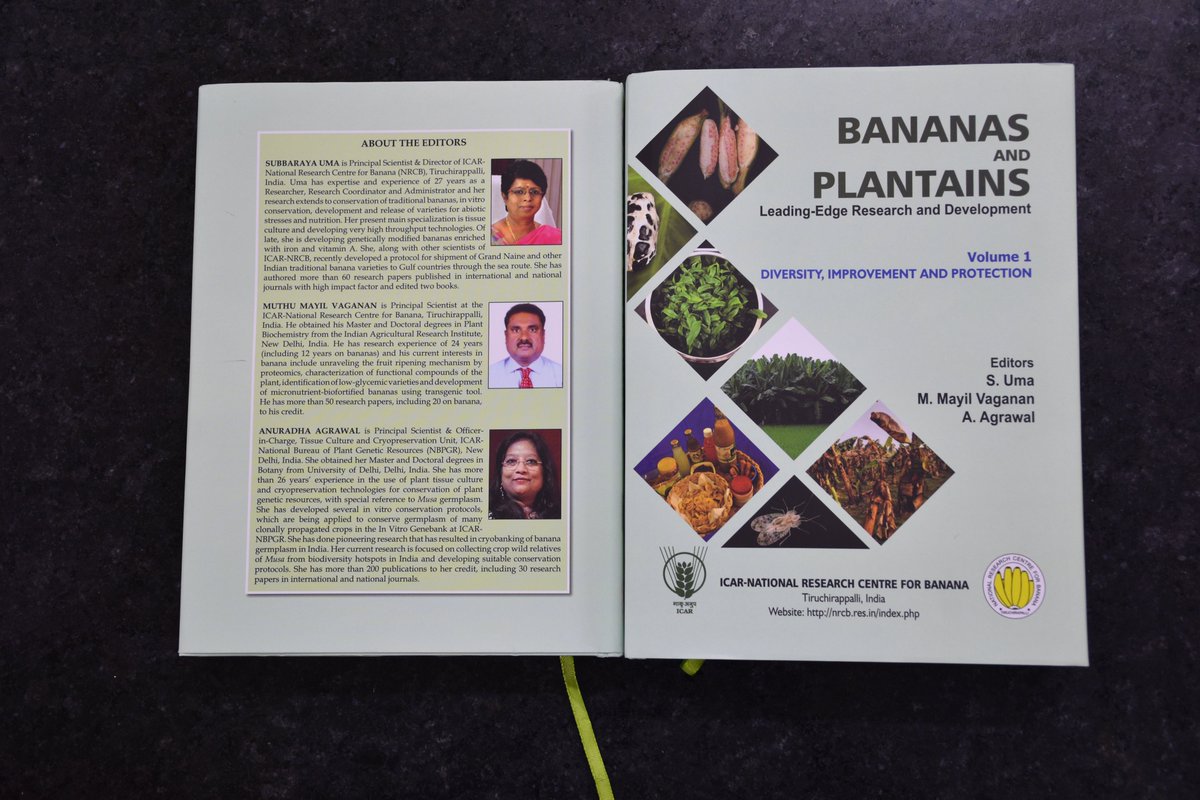 anuagrawal_icar's tweet photo. Finally the hard copy of our edited 2 volumes on 'Bananas and Plantains -Leading-Edge research and development' is out!
Thanks co-editors Dr S Uma and Dr Mayil Vaganan @ICAR_NRCB and all contributing authors
@INbpgr https://t.co/tAM4s6nJyr