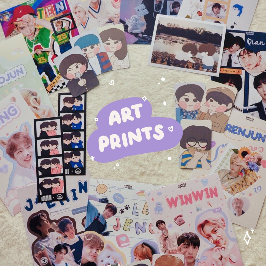 hello frens!! it’s day 1 of design drops! 1st on the list is art prints (｡◠‿◠｡) see thread for up-close photos of the items

📋menu
- wayv &amp; nct dream prints
- nct 127 snl korea photocards
- jaeyong &amp; mahae slowacid photostrips
- jaeyong tulip date postcard

#skrbdesigndrop