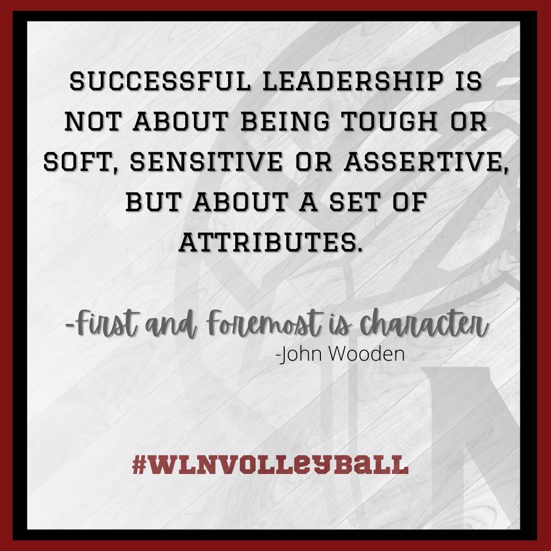 wlnvolleyball's tweet photo. #MotivationalMondays

When you think of a leader in your life, who comes to mind?   Why?  What is it that person does that makes you think of them?    
Character/Leadership is setting a good example. https://t.co/64jLSuSx9C