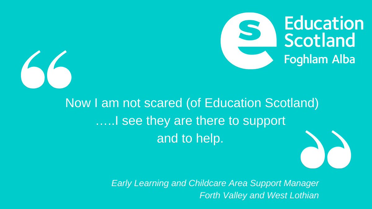 EducationScot's tweet photo. We worked with @WLELC to support Heads of Centres with Quality Improvement & Self Evaluation in Early Learning & Childcare. Find out more in the recently published independent evaluation report: https://t.co/DgNXKkBu0F #collaboration #DiscoverEarlyYears https://t.co/EyqbjycB9m