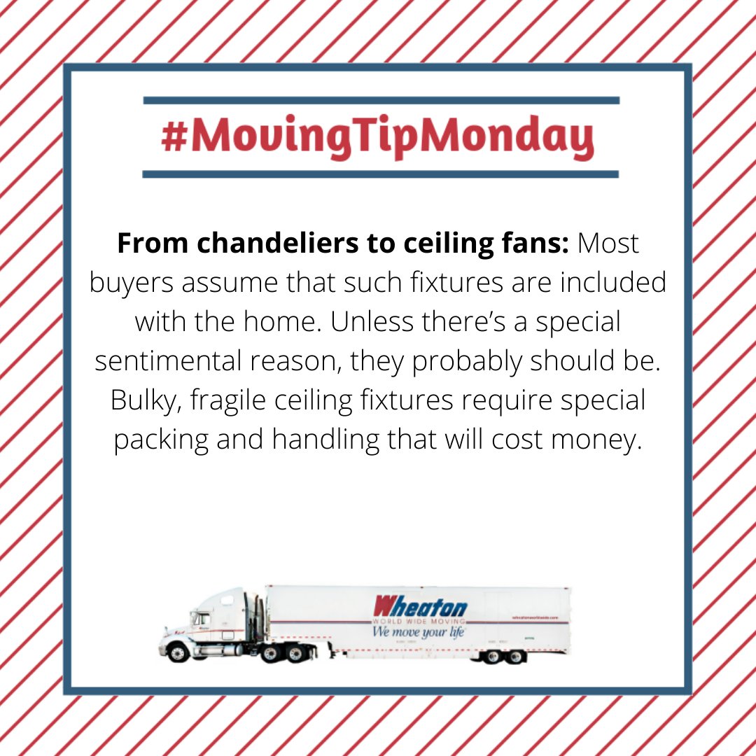 WheatonMoving's tweet photo. Leave the fans in your old home with this week's #MovingTipMonday. https://t.co/AFxjP9Ue3t