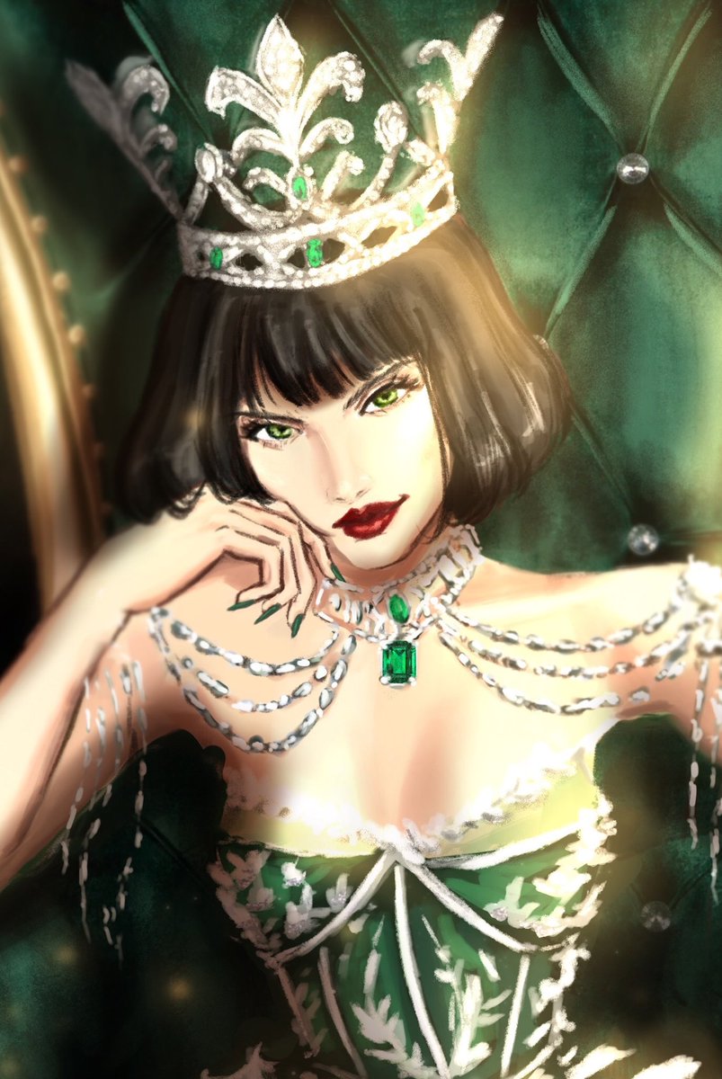 Here she is! The Queen of the Snakes, Her Royal Highness, Pansy Parkinson👸🏻🐍💚
commission done by queen <a href="/artofcrumbs/">artofcrumbs 👶🏻🐸</a> 
I AM ON MY KNEES!🧎🏽‍♀️💜