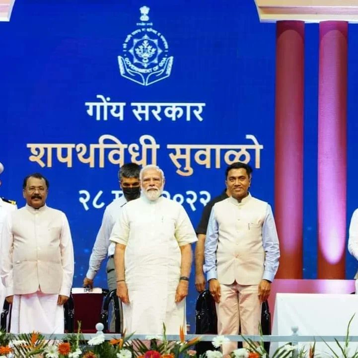 BJPHRY4khedki's tweet photo. Many Many congratulations to Dr. Pramod Sawant Ji on being sworn in as Goa CM once again.
I am confident that under the leadership of Hon PM Narendra Modi ji, Dr. Pramod Sawant you all will work hard for #GoldenGoa.
#BJPagain #BJPwinsGoa #bjpingoa @narendramodi
@chandnsinghbjp https://t.co/asrVNVToay