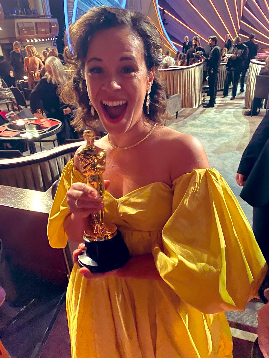 thejaredbush's tweet photo. So much to be thankful for tonight, but the best was celebrating with La Familia Madrigal. Beyond grateful for all those who helped create #Encanto - and all the fans who found themselves in our story. We share this with you! ❤️ @DisneyAnimation @EncantoMovie #Oscar https://t.co/kiU9eBO4Cu
