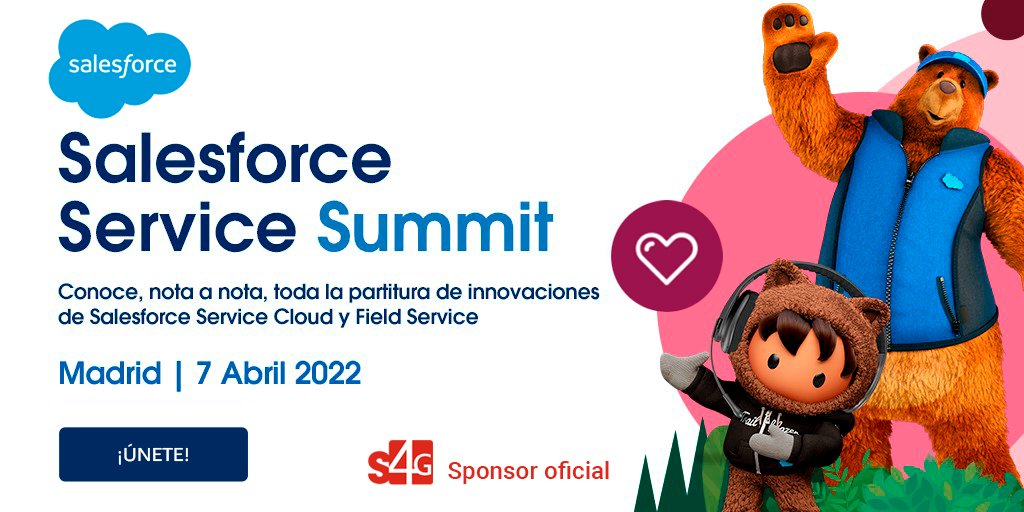 S4GConsulting's tweet photo. Patrocinamos el #ServiceSUMMIT de @SalesforceES, el evento para innovar en #CustomerExperience
🗓️ 7 de marzo
🚩 Madrid
Pásate por nuestro stand para saber más sobre #ServiceCloud y #FieldService
Consigue tu invitación ✉️ https://t.co/Bt81SLv1V7
¡Te esperamos! https://t.co/W6Tyfth7yA
