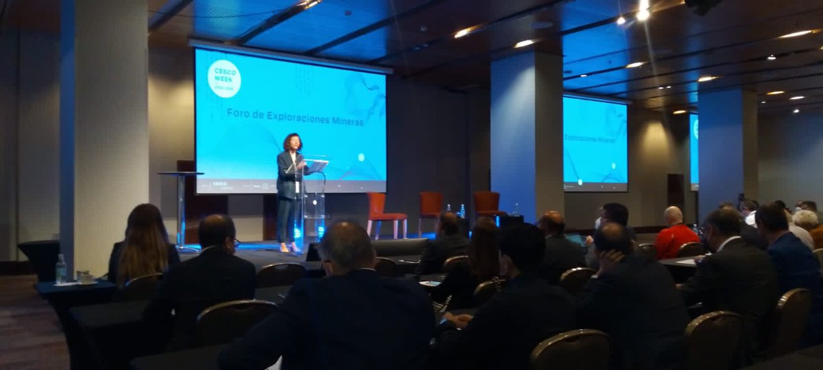 MinMineria_cl's tweet image. 🟠 Ahora | Ministra de #Minería, @MarcelaHernando, participará en la inauguración del Foro de Exploraciones Mineras de la #CescoWeek @CentroCESCO