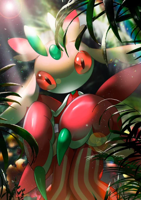 ラランテス #ポケモンイラスト #pokemonfanart 