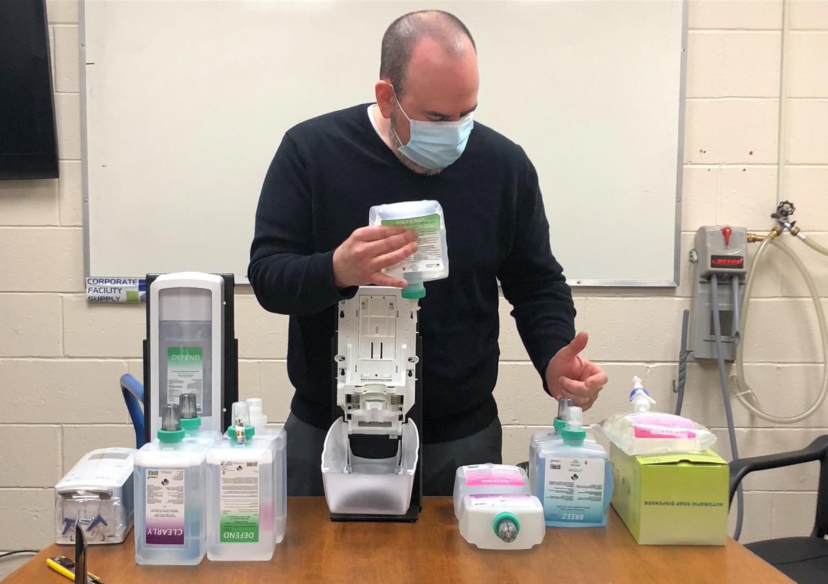 CorporateFS's tweet photo. Touch free dispensers increase hand washing compliance while providing an annual savings of up to 60%.

This means the average customer can save over $800 annually with a Clario Touch Free dispenser.

Let us help get you set up with the right ones today. https://t.co/6TArzxQhK9