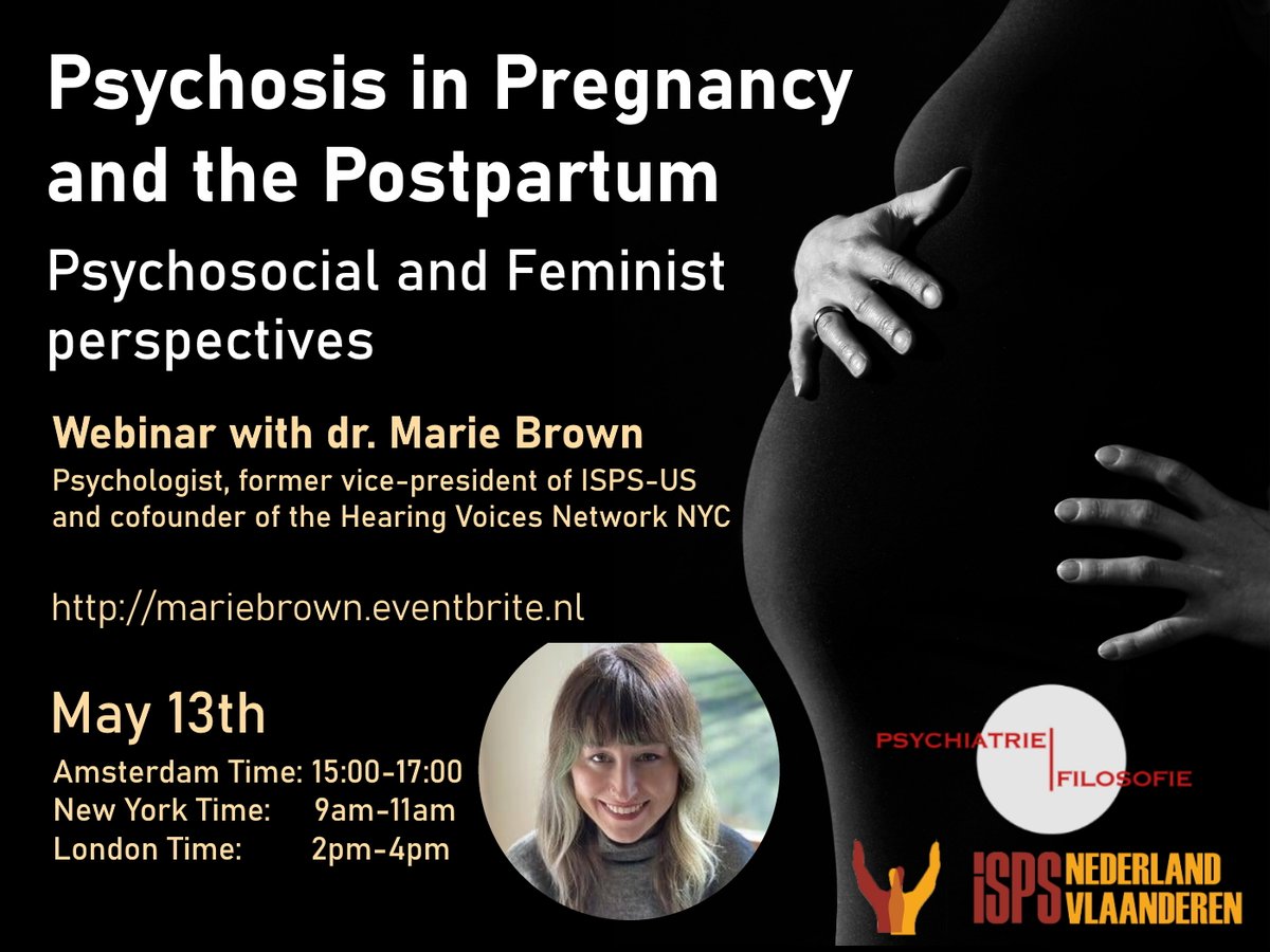 wisschrift's tweet photo. For everyone interested in feminist, psychosocial and psychonanalytic perspectives on psychosis during and after pregnancy, on Friday May 13th we organize a webinar with dr. Marie Brown @BrownMarieC

More information and registration: https://t.co/Qq7NeDLZax https://t.co/dvGMujNFcG