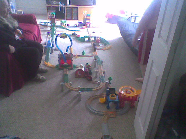 billkeener's tweet photo. Remember last Thursday when I played #TracksTheTrainSetGame this is a pic from 12 years ago today of the set me and my oldest put up irl. Miss doing that stuff may have to play more Tracks Thursday :) But Today will be #MHGU in the lair for Monster Monday cya in couple hours https://t.co/Or4r6QFjsR