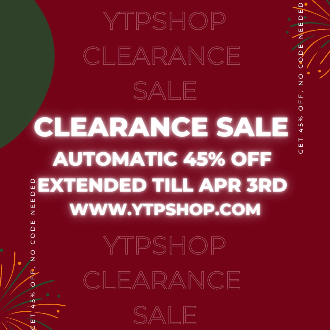YTPshop's tweet photo. 45% off extended till the 3rd - https://t.co/NzcSd26Rue https://t.co/WDITzqmjE7