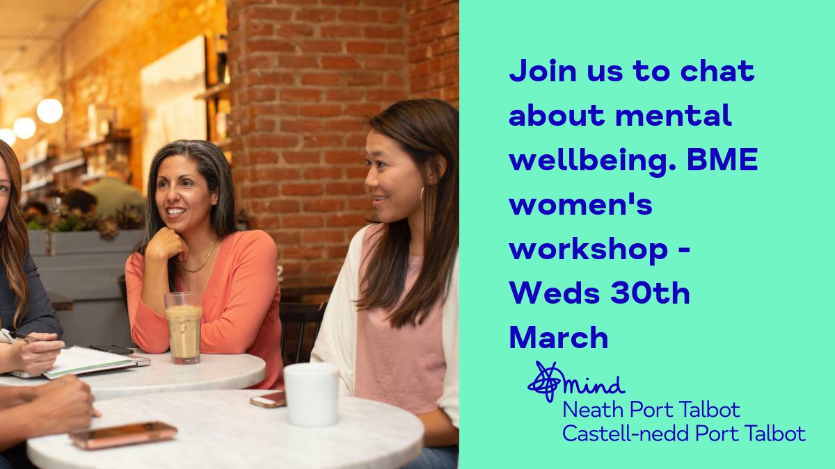We are hosting a meeting for Women from Black &amp; Minority Ethnic communities who live or work in #neathporttalbot  We want to hear your thoughts to shape services and offer better support.
To join us please email:
tracey@nptmind.org.uk 
a.khanom@swansea.ac.uk
<a href="/NPTBMECA/">NPT BME Community Association</a> <a href="/NPT_YS/">NPT Youth Service</a>