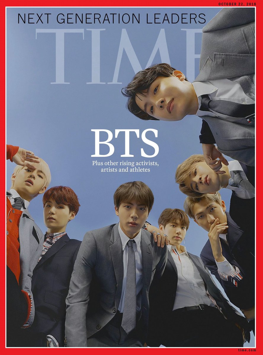 mygbebe's tweet photo. BTS are definitely going down in history as one of, if not the most powerful and influential group, their aura and fitting-title on TIME magazine are something else. https://t.co/C4JsO2WOk5