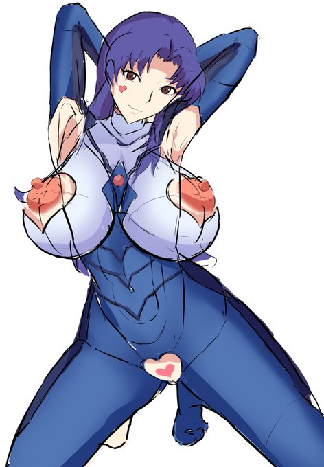 プラグスーツを着たミサトさんのラフです 