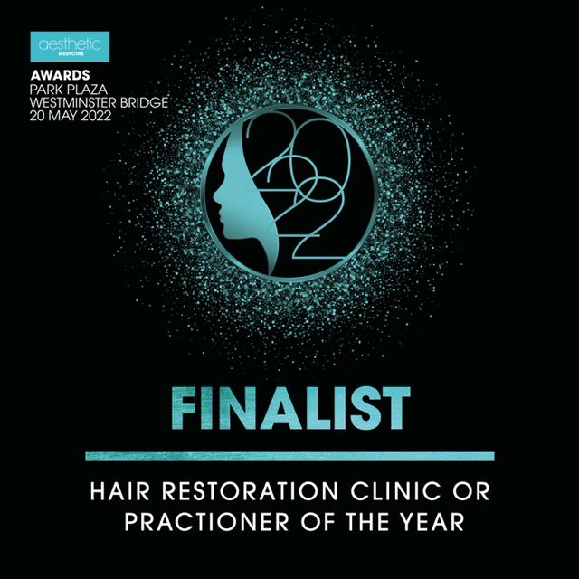 We are thrilled to be selected as a finalist in the Hair Restoration Clinic of the year category of the Aesthetic Medicine Awards 2022. #AMAawards #hairtransplant #hairloss