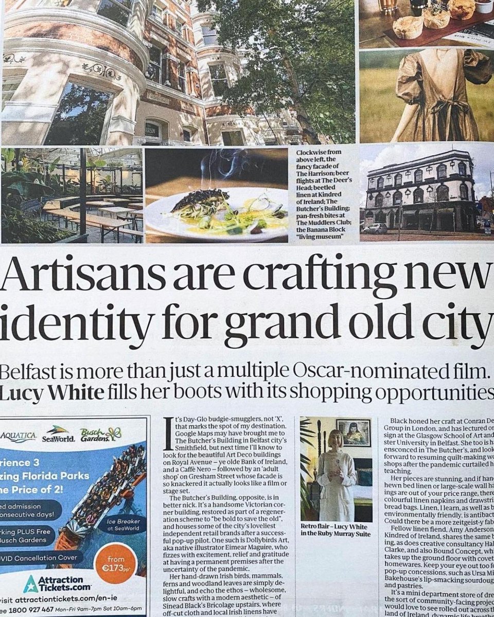 Yesterday was a good day, sunshine &amp; a lovely feature in @independent.ie, @mslucywhite had a fresh perspective on Belfast city &amp; it’s creatives.
