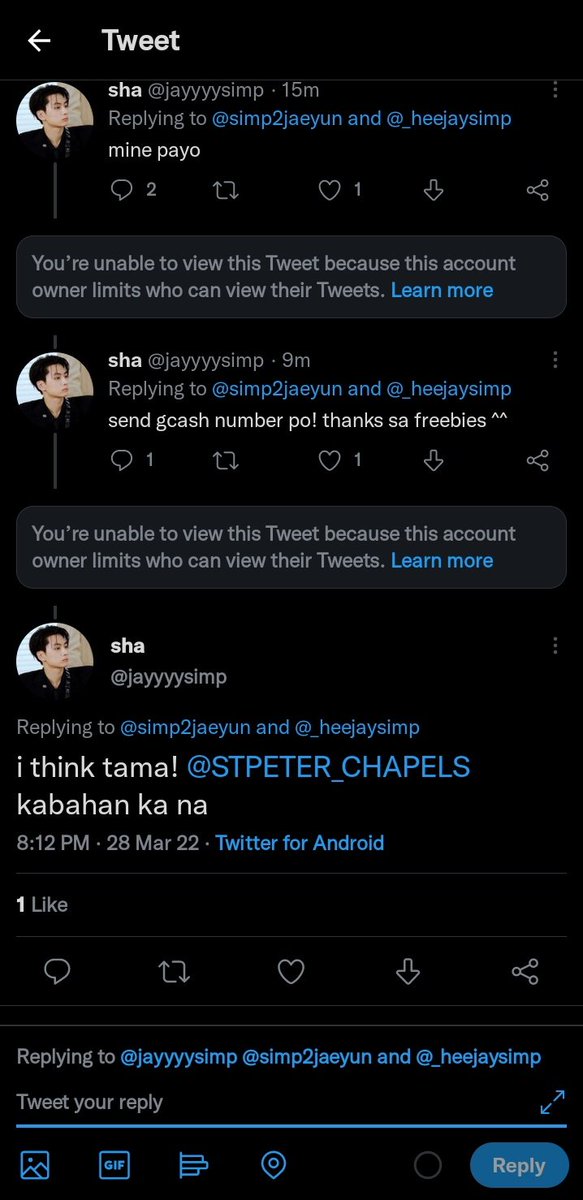 pshnie's tweet photo. @jayyyysimp @simp2jaeyun @_heejaysimp kakabahan na sana ako kaso di ko alam kung ano pinag uusapan niyo. https://t.co/EXNsdxXaUu