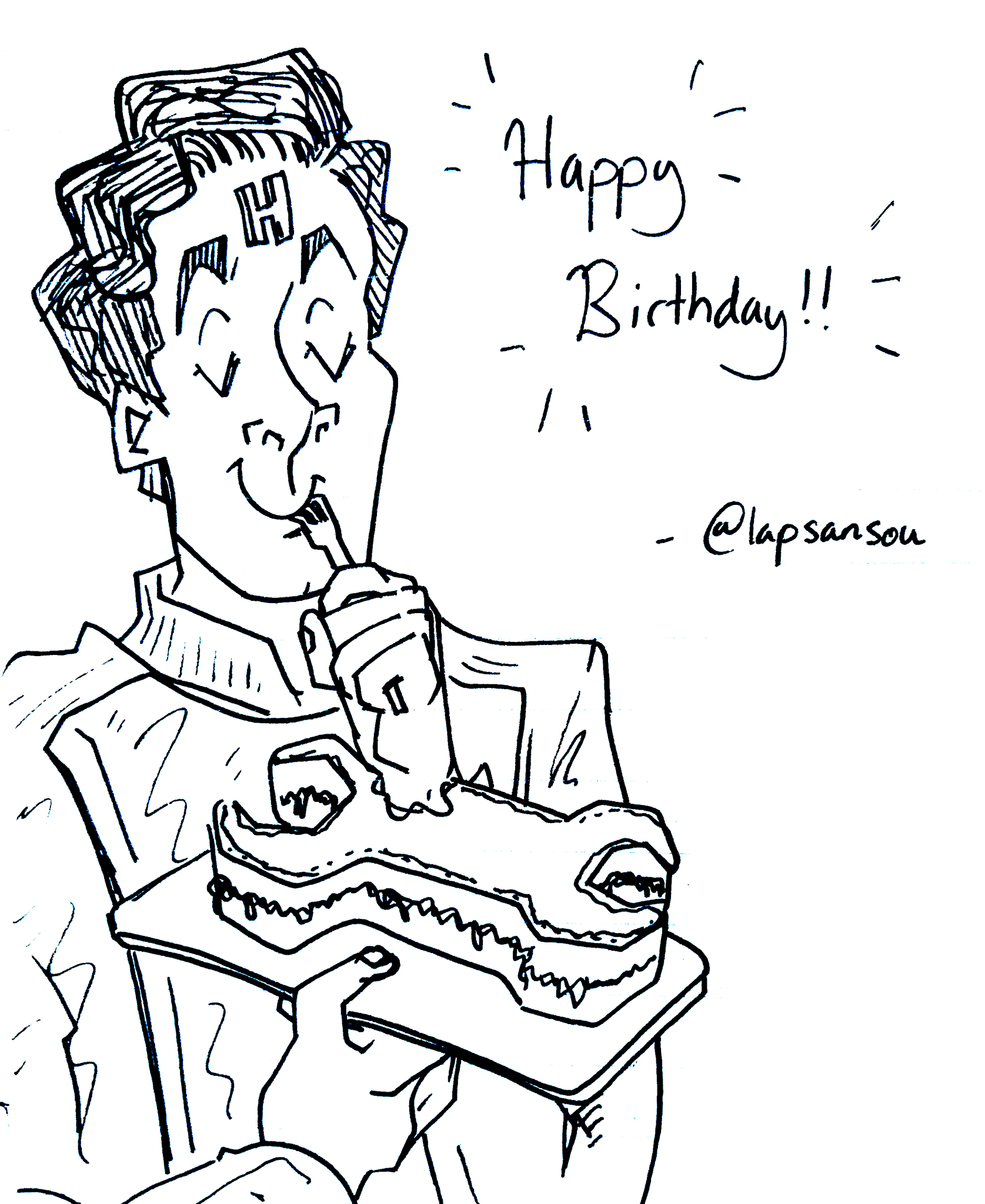  Just a swift little doodle to say Happy Birthday, Chris Barrie!! May there be much cake and rejoicing. 