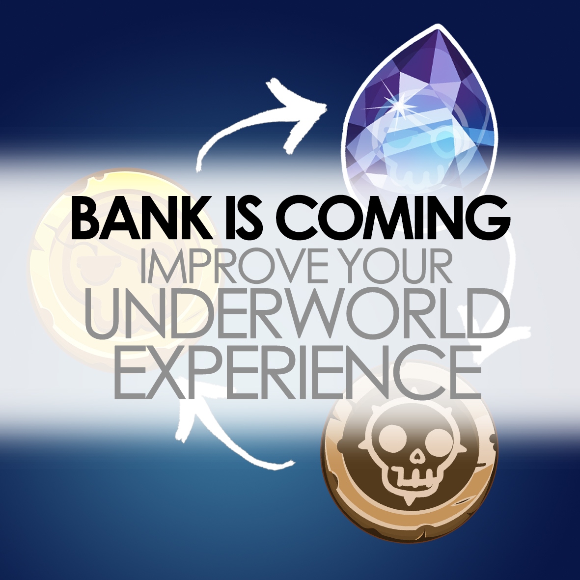 CroskullNFT's tweet photo. Bonesville grows day by day. The Underworld is about to take a new step. ✨

The Bank is coming! 🏦

#CronosNFT #crofam #croskulls #CronosChain #FortuneFavoursTheBones https://t.co/LXlzh3fo49