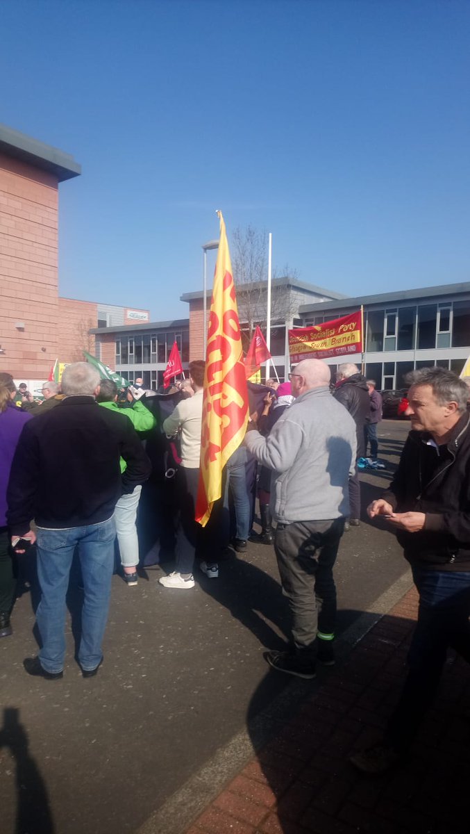 Great turnout from across the Trade Union Movement and the Political spectrum as a clear message was sent to Clyde Marine Recruitment that their actions in providing cheaper replacements for those sacked by P&amp;O had not gone unnoticed.

<a href="/RMT_Scotland/">RMT Scotland</a>
<a href="/nautilusint/">Nautilus International</a>