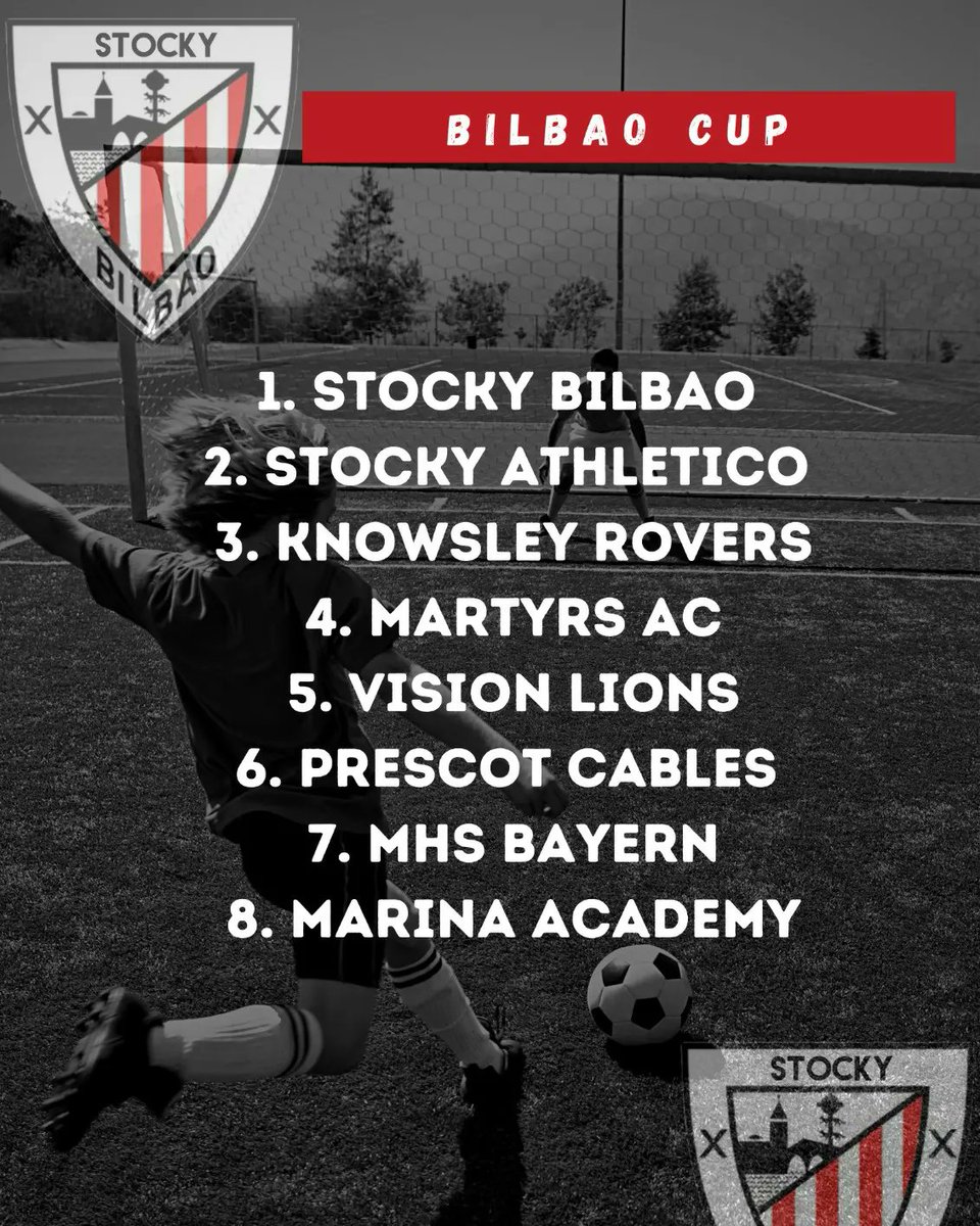 stocky_bilbao's tweet photo. Can't wait for the Bilbao Cup on Sunday to mark the 1 year anniversary of Stocky Bilbao!

8 top, well run teams who have all been a part of our journey so far.

#upthebilbao https://t.co/4DIwurfNdi