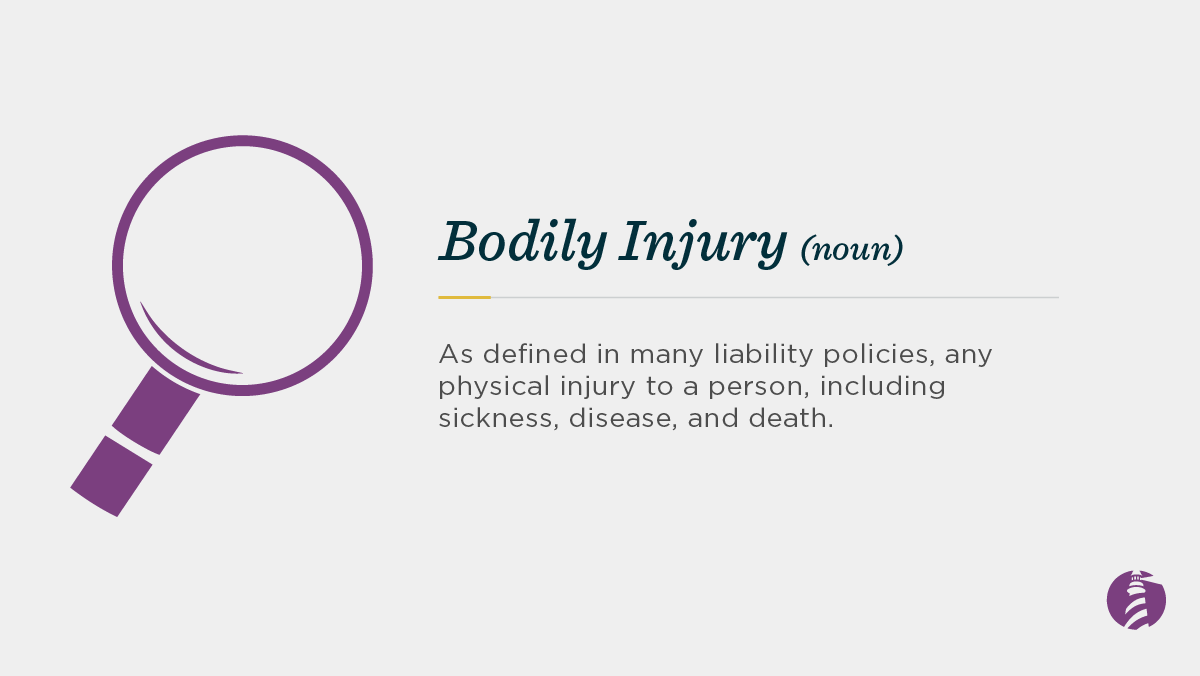 LighthousePIC's tweet photo. Expand your Insurance Vocabulary: Bodily Injury.

Having the right coverage for bodily injury helps protect you from potential liabilities when someone is injured on your property.

#Insurance #HomeownersInsurance https://t.co/0yxyArMr8h