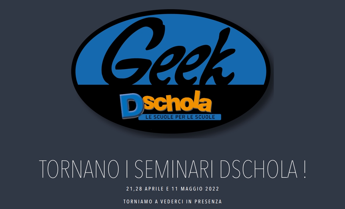 ➡21 aprile CODING E INTELLIGENZA ARTIFICIALE
➡28 aprile LUMI EDUCATION E H5P
➡11 maggio Strumenti per la VR, la AR, il coding 3D e il coding audio
🔴Iscrizioni aperte associazionedschola.it/blog/geek-dsch…
#dschola #dscholageek2022

Diretta streaming su Youtube