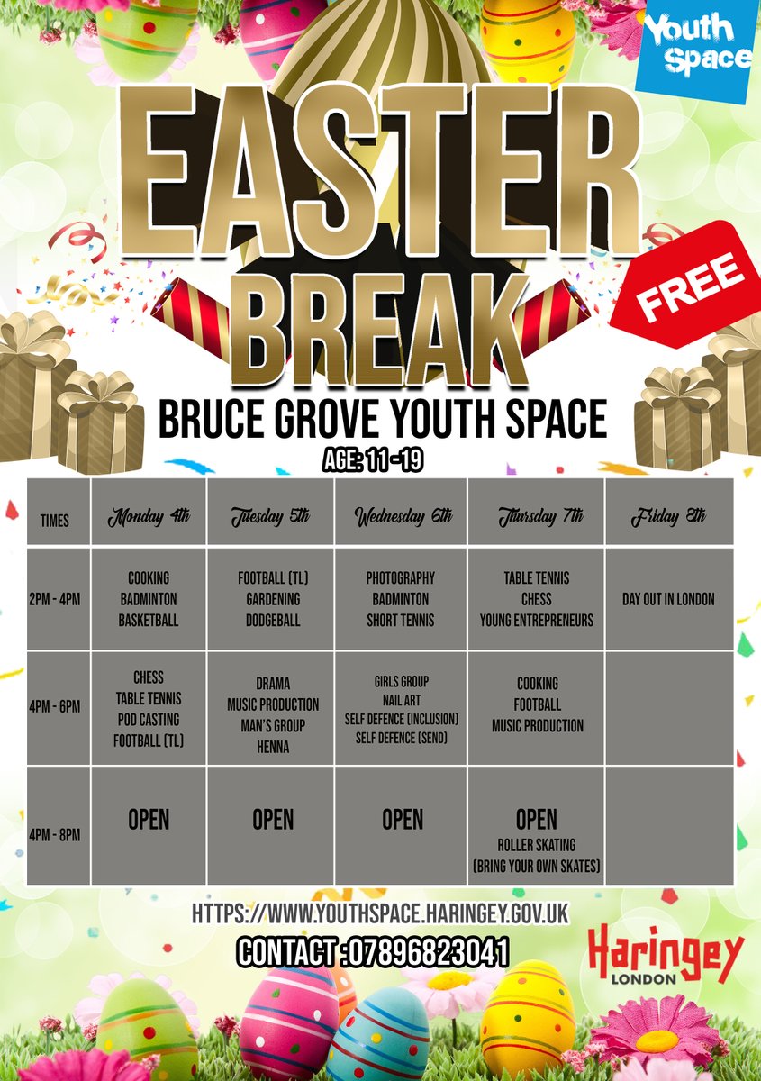 Looking for some fun activities this Easter? Check out @haringeyyouth