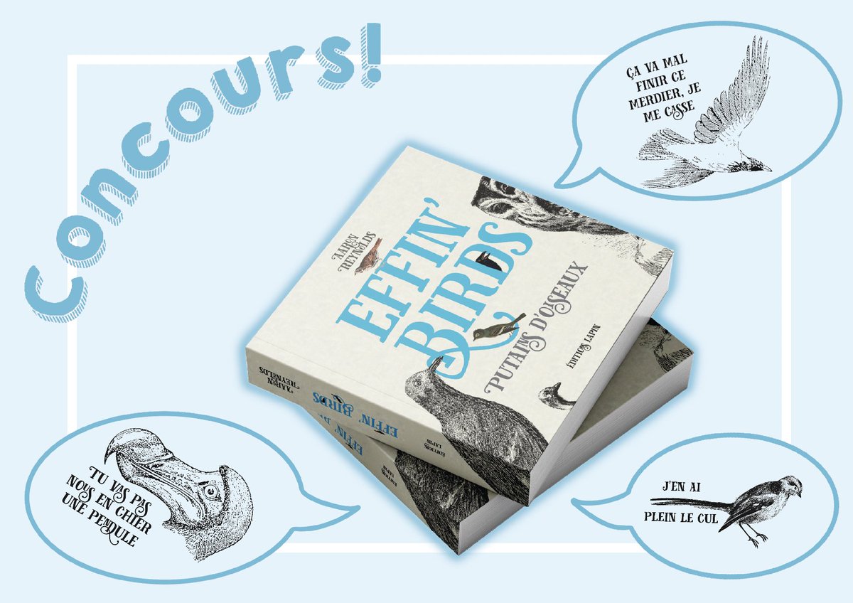 LibrairieLapin's tweet photo. ✨ #CONCOURS ✨
5 recueils "Effin’ Birds" d’@aaronreynolds sont à gagner 🐦
Pour participer : Abonnez-vous à notre compte &amp; RT ce tweet !
Booster vos chances en participant sur Instagram😉
Les gagnant-es seront contactés par DM, le 8 avril.
Bonne chance🍀 https://t.co/ehZertaYvw