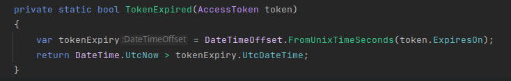 KarlSolgard's tweet photo. Might be old news, but I just saw that I can change my epoch based date calculations to a DateTimeOffset. Looks a little prettier #dotnet https://t.co/yCKvpx5V9g