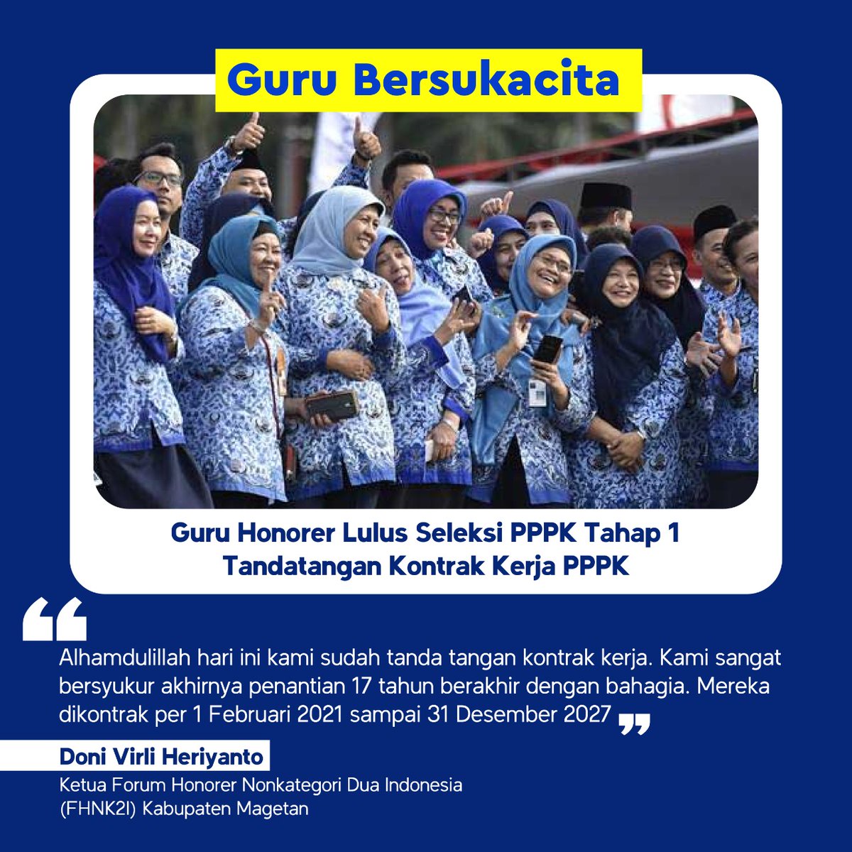 Iam_Chopp's tweet photo. Guru honorer lulus seleksi PPK Tahap 1 tandatangan kontrak kerja PPPK. #GuruHonorer #PPPK #GuruSejahtera https://t.co/xqChQozwsn