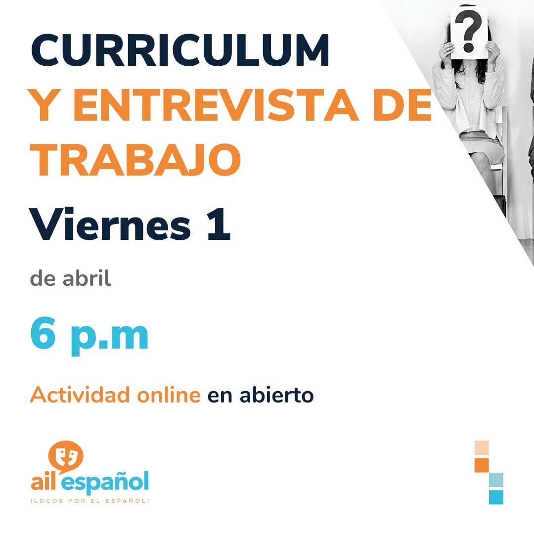 velazquezschool's tweet photo. ¡Uff! Qué pintaza tienen las actividades que ha preparado para esta semana nuestra escuela amiga @ailmadrid…  ¡rellena el formulario y únete a la diversión!
 
Puedes apuntarte aquí: https://t.co/cSNWBD4PUL
#languageschool #learnspanish #aprenderespanol #cursodeespanol #Aprender https://t.co/cUXV2kWPOD