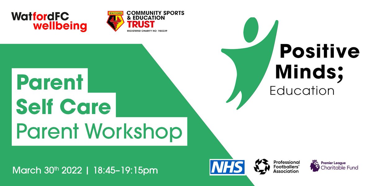 We support parents too! 
Positive Minds; is not only a wellbeing programme for Year 6 students, but also provides a free parent support provision.
Join us for 'Parent Self-care' this Wednesday evening or Thursday Lunchtime
eventbrite.co.uk/e/parent-self-…

eventbrite.co.uk/e/293095846567
#CAMHS
