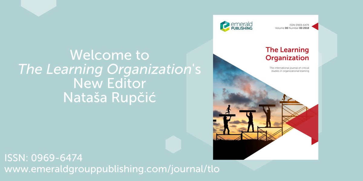 EmeraldHRM's tweet photo. Excited to announce: Nataša Rupčić as the editor of The Learning Organization Journal. @natasa_rupcic @TLO_journal 
https://t.co/h1mgtzm8LE
#LearningOrganizations #Journals #Publishing https://t.co/gUmNE8cNO6