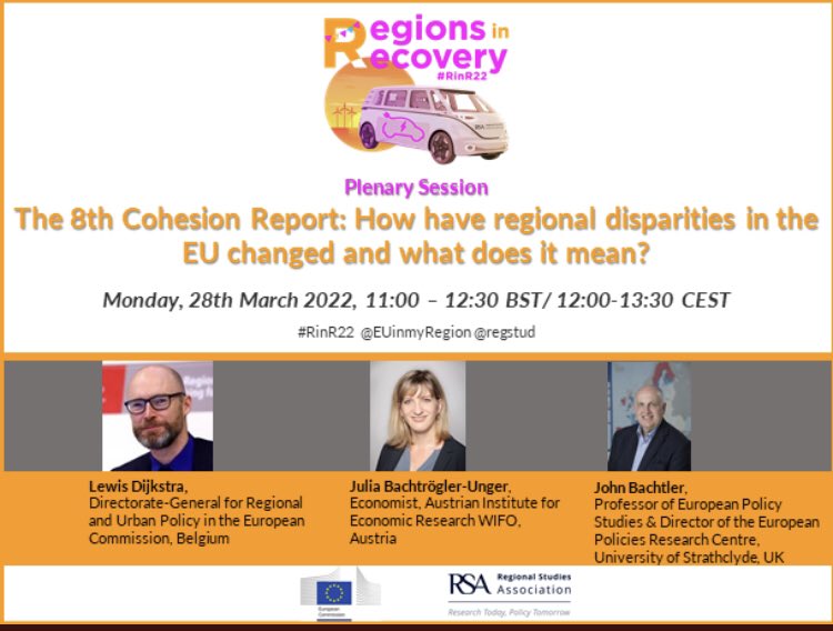 regstud's tweet photo. #RinR Mo 28th March, Plenary:’The 8th Cohesion Report: How have regional disparities in the EU changed and what does it mean?’ 11:00 BST/12:00 CEST, online. More details at https://t.co/1C8StQJUXJ Festival Registration (free&amp;open to all) at https://t.co/GFcKLCNAql #CohesionReport https://t.co/u51WvgWMb9